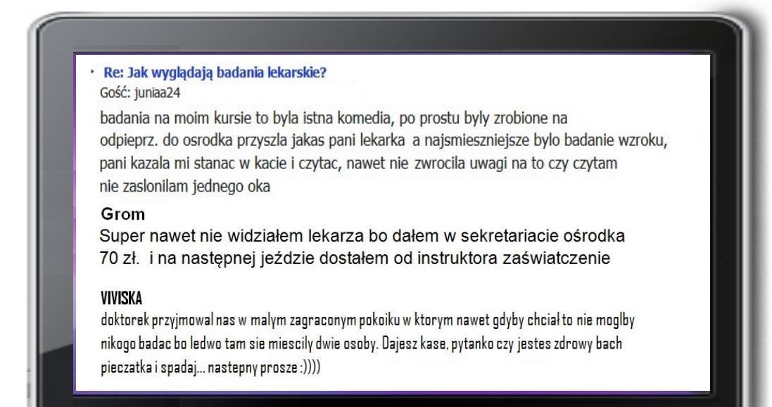 Badania w OSK - nic łatwiejszego /Informacja prasowa