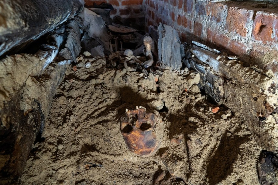 Badania zamkniętej krypty pod kościołem w Kazimierzu Biskupim /PAP/Bartosz Skonieczny /PAP/EPA