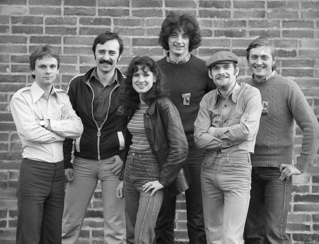 Bajm na zdj. z 1979 roku - od lewej: Adam Honc, Andrzej Pietras, Beata Kozidrak, Andrzej Koziara, Jarosław Kozidrak, Tomasz Olejnicki. /Marek Karewicz /PAP