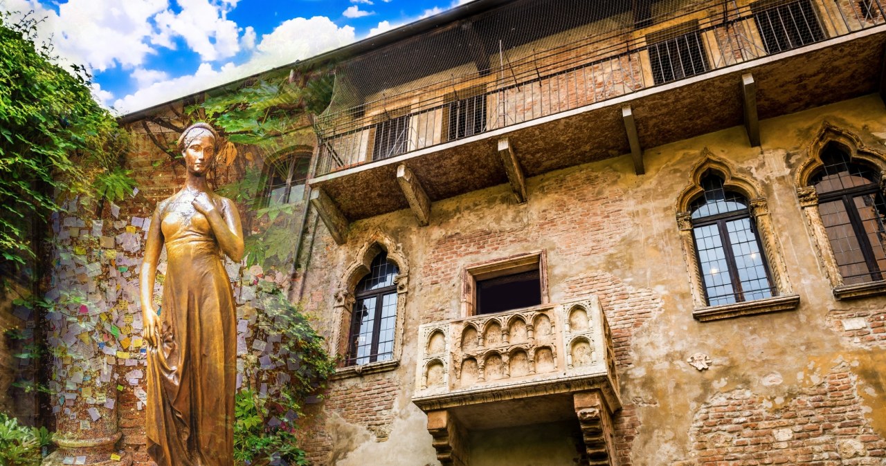 Balkon Julii w Weronie to jedno z najbardziej obleganych miejsc we Włoszech, choć, jak przypominają autorzy rankingu, cała historia ma niewiele wspólnego z faktami, bo balkon został dobudowany dopiero w XX wieku, a Szekspir nigdy nie odwiedził Werony. /123RF/PICSEL