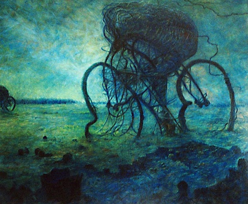 Banach do Beksińskiego: "Załączam zdjęcie obrazu. Średnio mi się podoba, za długo przy nim siedziałem". Beksiński do Banacha: "Jest fajny! Moje gratulacje" /archiwum prywatne