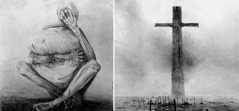 Banach wysyła rysunki Beksińskiemu. Beksiński odpisuje: "Zdaje sobie Pan sprawę, że w jednym z rysunków jest szereg cytatów z moich i być może nie tylko moich prac? /archiwum prywatne