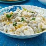 groszek Banalnie prosta i pyszna sałatka z groszkiem z puszki. Idealna na kolację czy jako dodatek do obiadu