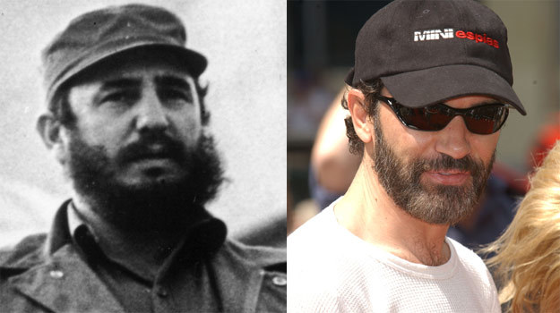 Banderas podobny do Castro? Jak Więckiewicz do Wałęsy! /Getty Images/Flash Press Media