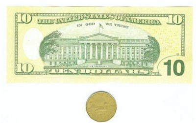 Banknot 10-cio dolarowy - zdjęcie /CDA