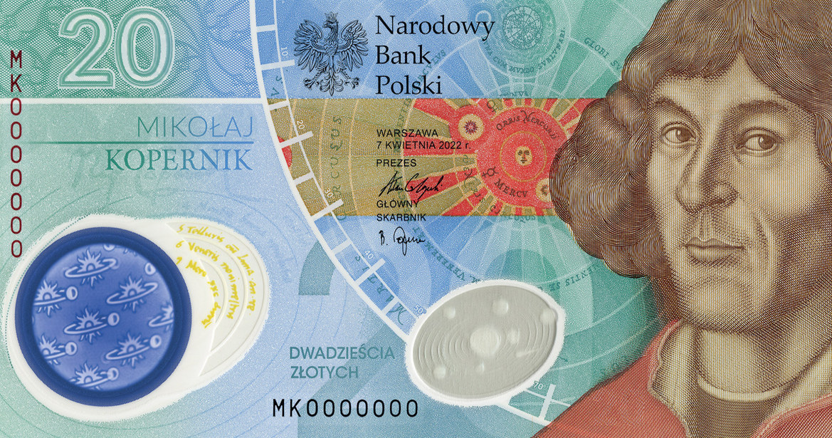 Banknot kolekcjonerski o nominale 20 zł „Mikołaj Kopernik” /NBP