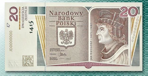Banknot z okazji 600. rocznicy urodzin Jana Długosza /NBP