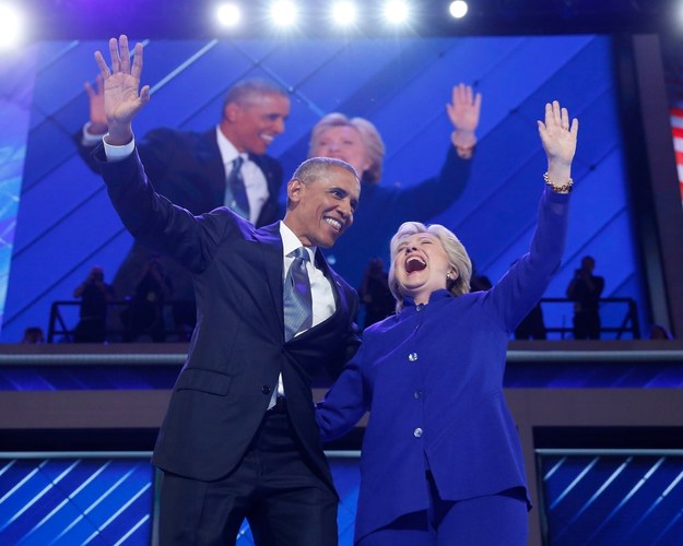 Barack Obama i Hillary Clinton /JUSTIN LANE /PAP/EPA