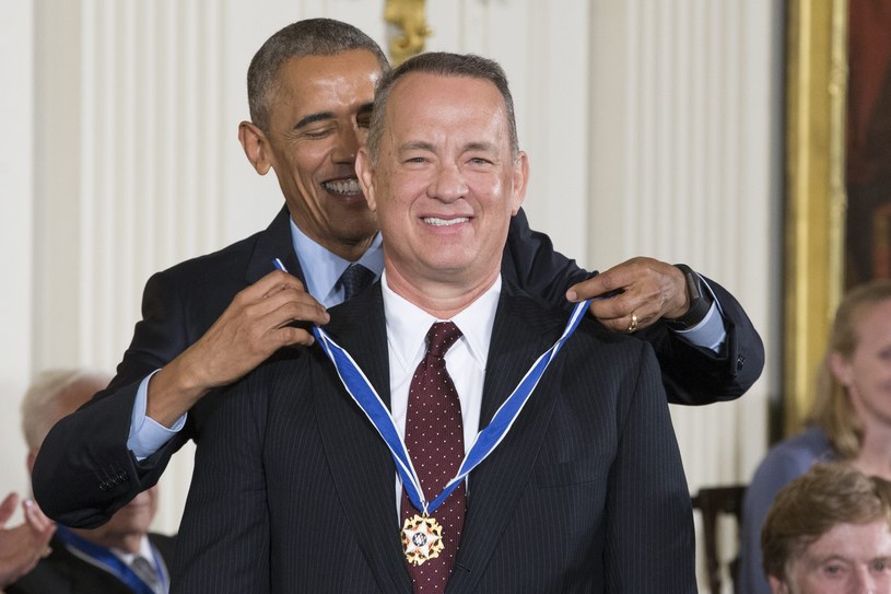 Barack Obama i Tom Hanks /AFP