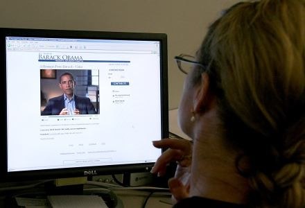 Barack Obama ogłasza swoją kandydaturę /AFP