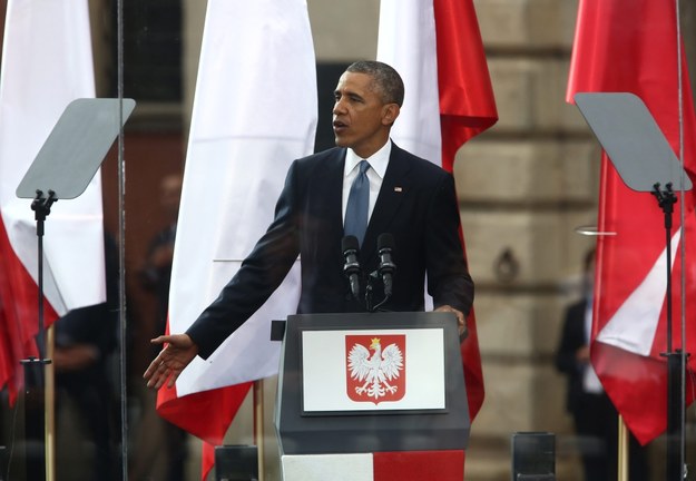 Barack Obama podczas czerwcowej wizyty w Warszawie /Tomasz Gzell /PAP