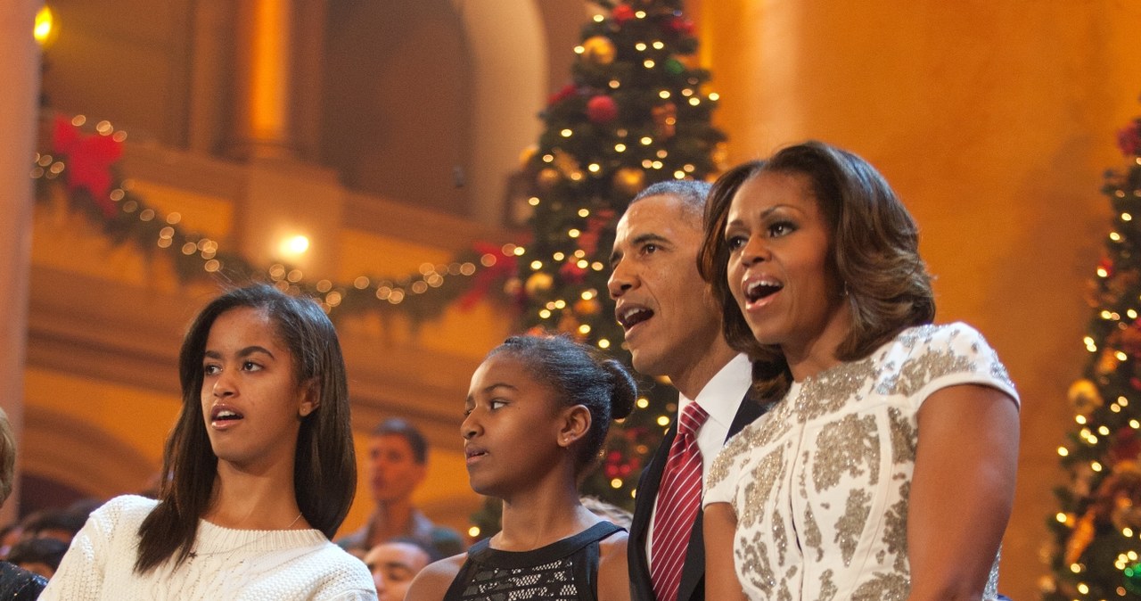 Barack Obama z rodziną /Getty Images