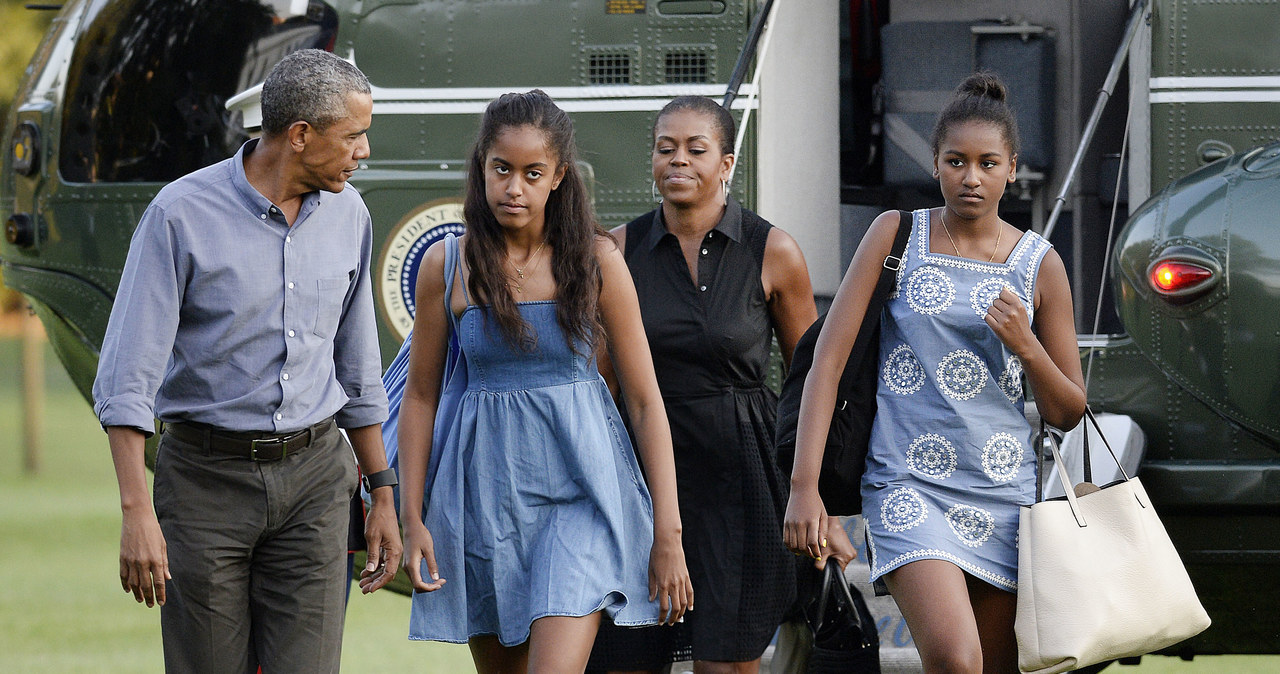 Barack Obama z rodziną /Pool /Getty Images