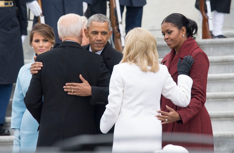 Barack Obama z żoną /Pool /Getty Images