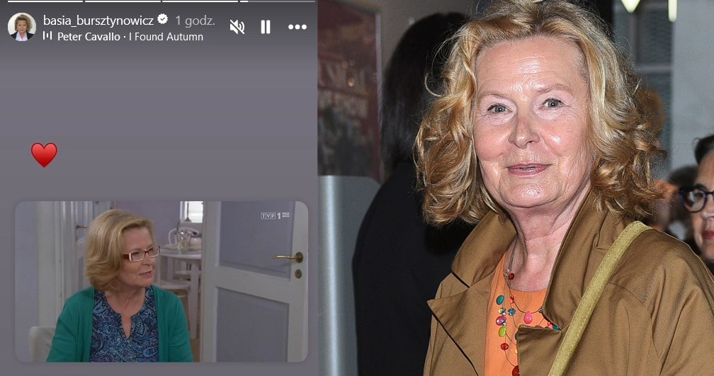 Barbara Bursztynowicz przekazała wieści o losach jej bohaterki w "Klanie" /www.instagram.com/basia_bursztynowicz /MWMedia