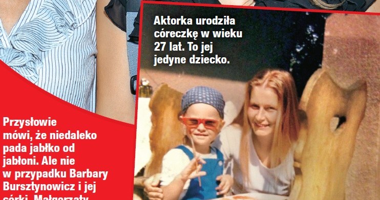 Barbara Bursztynowicz z córką przed laty /- /Dobry Tydzień