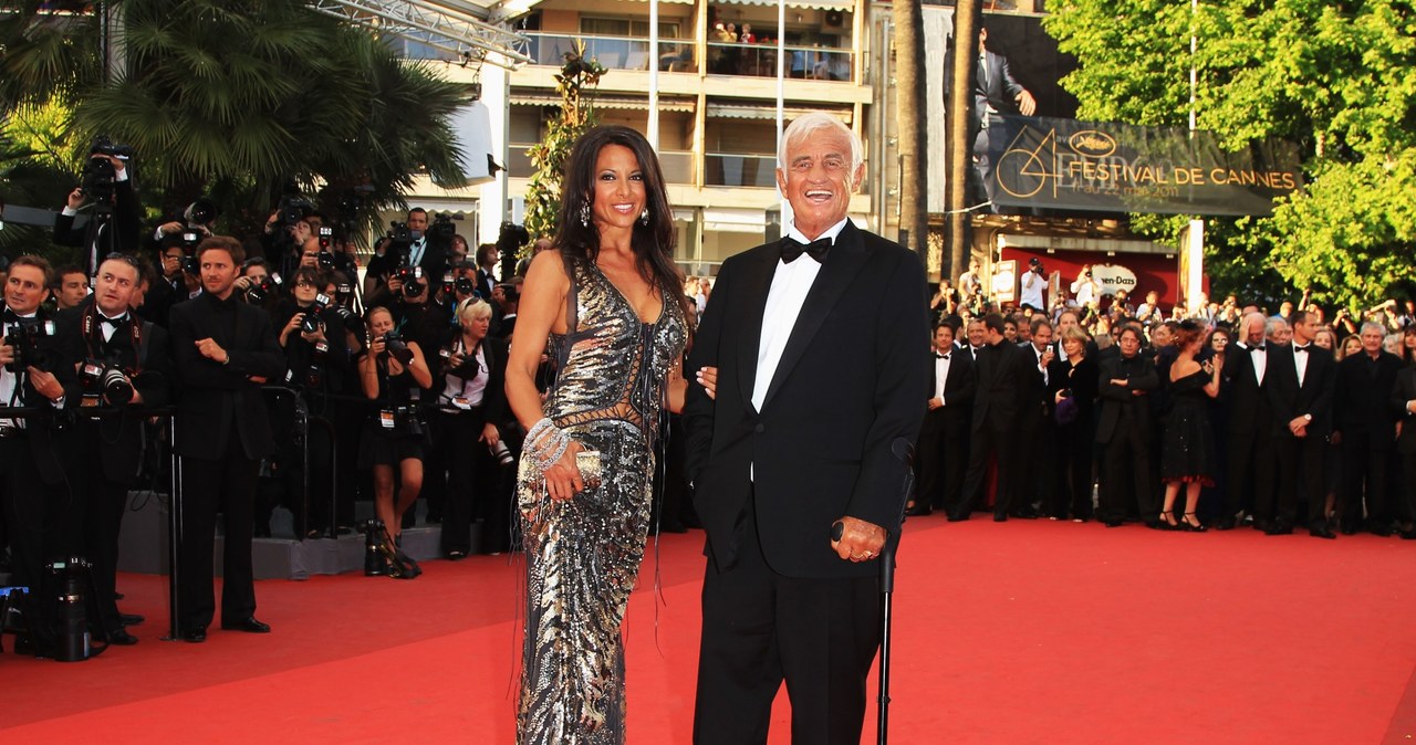 Barbara Gandolfi i Jean-Paul Belmondo na festiwalu w Cannes w 2011 roku /Getty Images