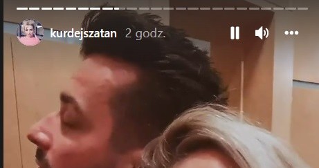 Barbara Kurdej-Szatan wtula się w męża /Screen z instastory www.instagram.com/kurdejszatan /Instagram