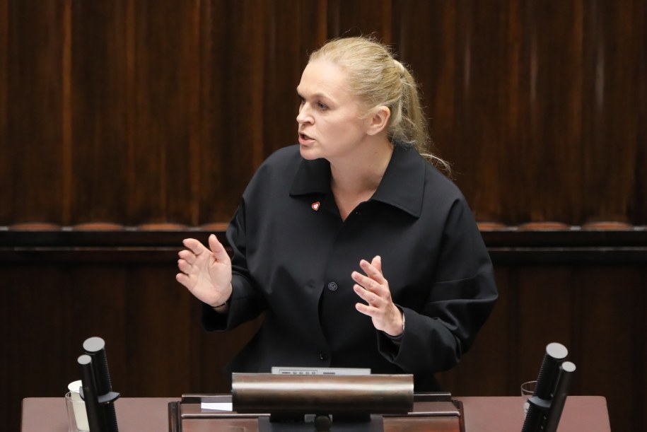 Barbara Nowacka w Sejmie /Paweł Supernak /PAP