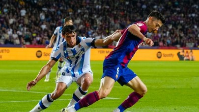 Barcelona lepsza od Realu Sociedad. Lewandowski grał do 76. minuty