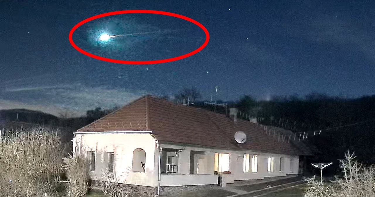 Bardzo jasny meteor widoczny z Węgier /YouTube