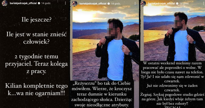 Bartek Jędrzejak żegna zamordowanego dziennikarza TVN https://www.instagram.com/bartekjedrzejak_official/ /Instagram