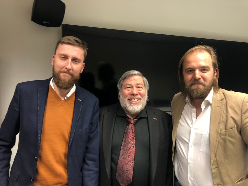 Bartosz Bednarz, Steve Wozniak and Krzysztof Berenda /INTERIA.PL