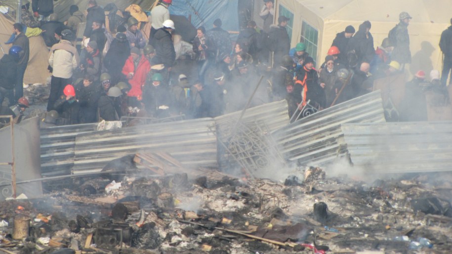 Barykady w Kijowie /Przemysław Marzec /RMF FM