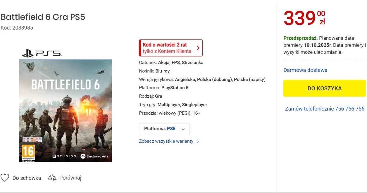 Battlefield 6 - premiera gry w Media Expert! /Media Expert /INTERIA.PL