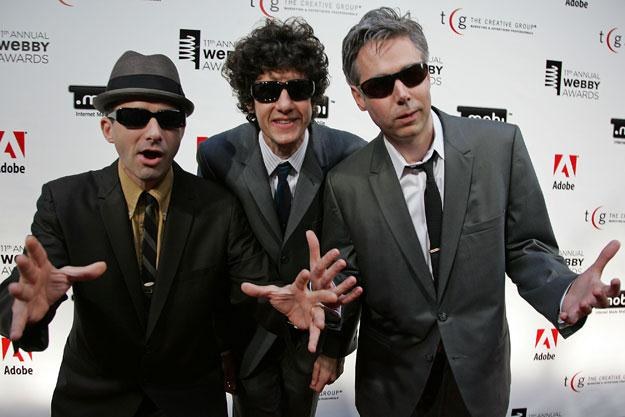 Beastie Boys jeszcze w komplecie: od lewej Ad Rock, Mike D i MCA fot. Bryan Bedder /Getty Images/Flash Press Media