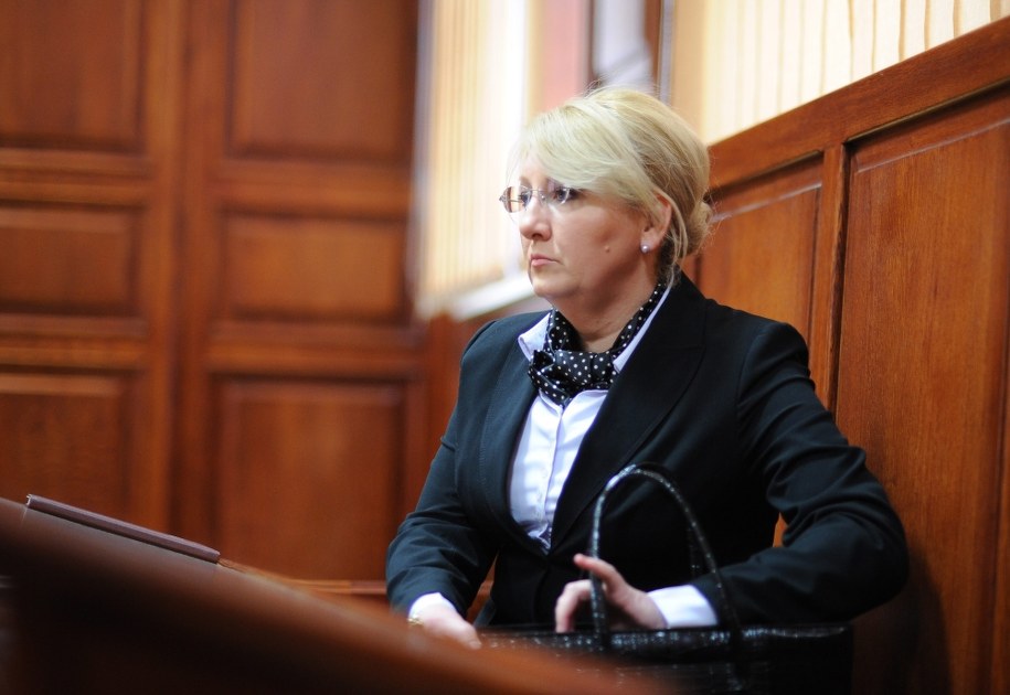 Beata Sawicka w czasie jednej z rozpraw /Jacek Turczyk /PAP