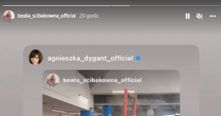 Beata Ścibakówna pokazała, jak pakuje na siłowni, a Agnieszka Dygant odpowiedziała na jej nagranie @beata_scibakowna_official/ /Instagram