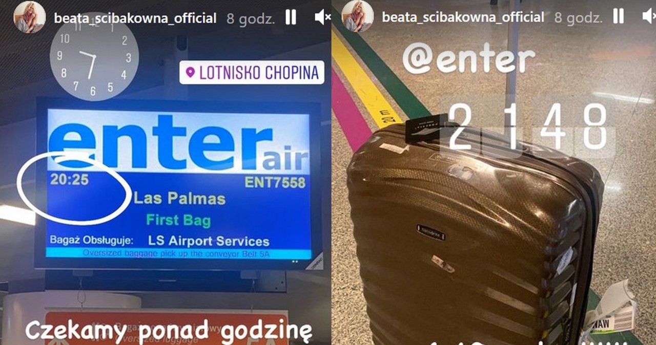 Beata Ścibakówna zbulwersowana z powodu opóźnionego bagażu /www.instagram.com/beata_scibakowna_official /Instagram