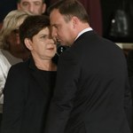 Beata Szydło i Andrzej Duda na premierze "Smoleńska"