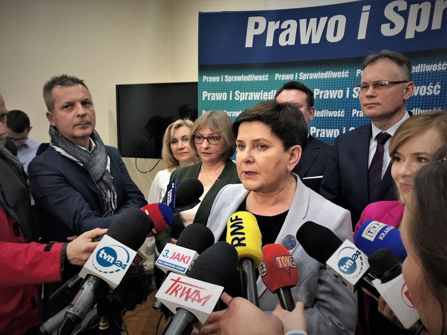 Beata Szydło i inni kandydaci PiS-u do PE /Jacek Skóra /RMF FM