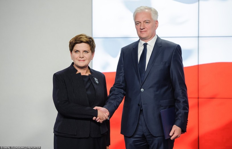 Beata Szydło i Jarosław Gowin: "Jarosław Kaczyński byłby kandydatem najbardziej naturalnym" /Rafał Oleksiewicz /Reporter