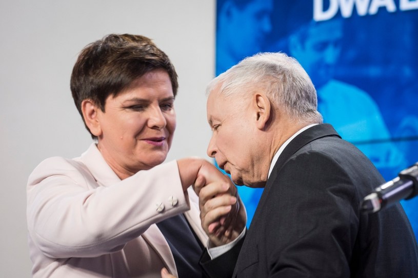 Beata Szydło i Jarosław Kaczyński /Fot. Jacek Domiński /Reporter
