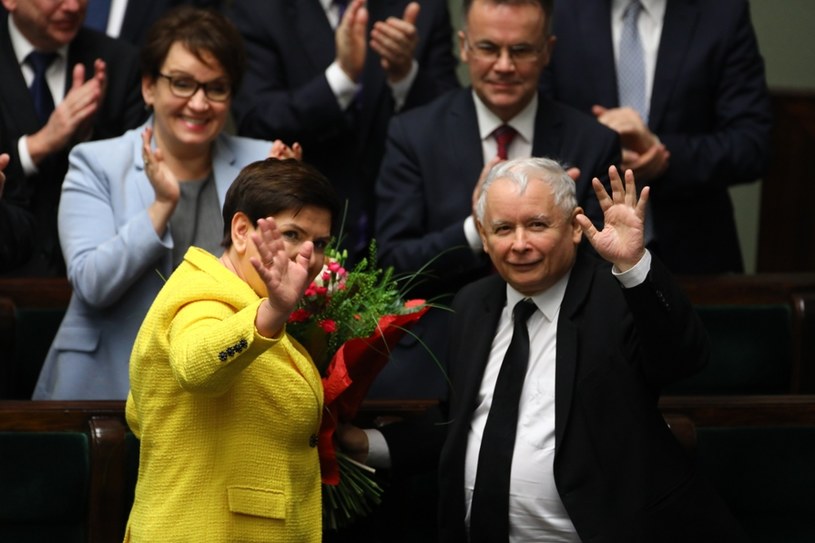 Beata Szydło i Jarosław Kaczyński /Stanisław Kowalczuk /East News