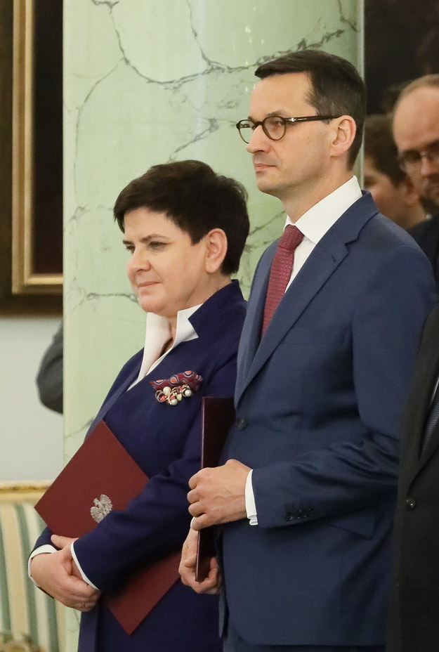 Beata Szydło i Mateusz Morawiecki /Paweł Supernak /PAP
