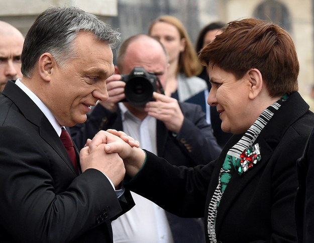 Beata Szydło i Viktor Orban /PAP/Radek Pietruszka    /PAP