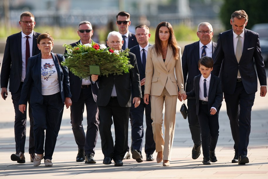 Beata Szydło, Jarosław Kaczyński, Marta Kaczyńska //Łukasz Gągulski /PAP