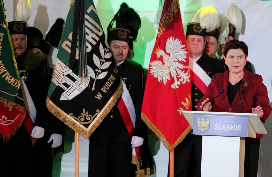 Beata Szydło podczas Akademii Barbórkowej /PAP/Andrzej Grygiel    /PAP