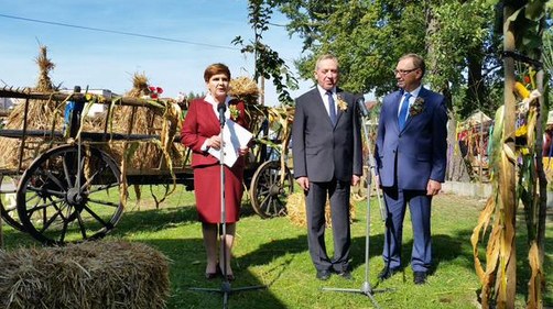 Beata Szydło podczas dożynek /Twitter