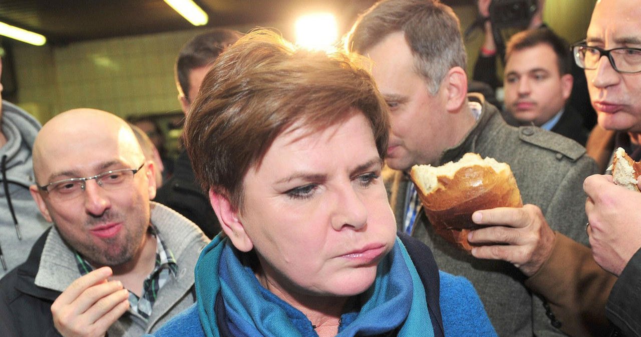 Beata Szydło przed wyborami o drugiej w nocy odwiedziła piekarnię /Przemek Świderski /East News