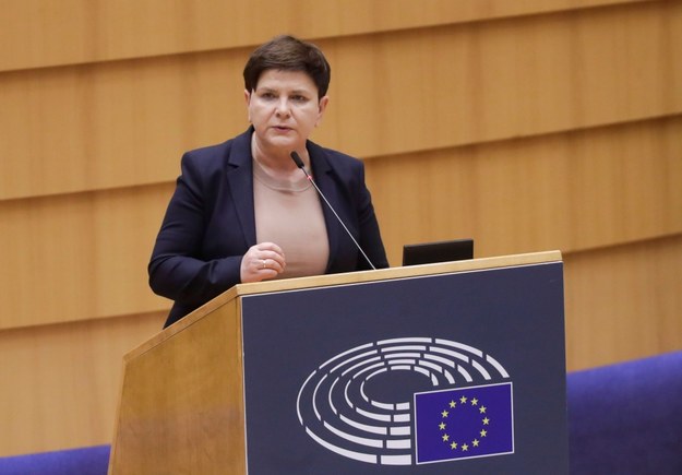 Beata Szydło w Parlamencie Europejskim /OLIVIER HOSLET /PAP/EPA