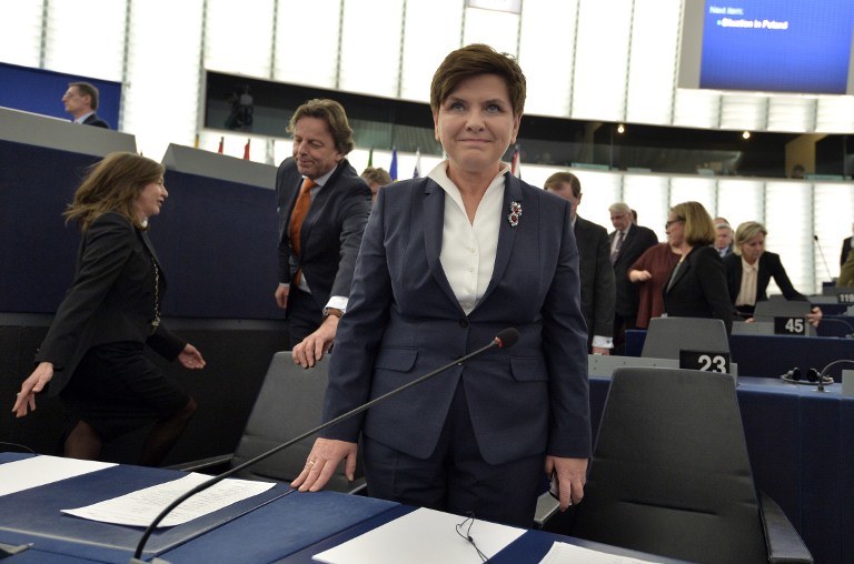 Beata Szydło w PE /AFP