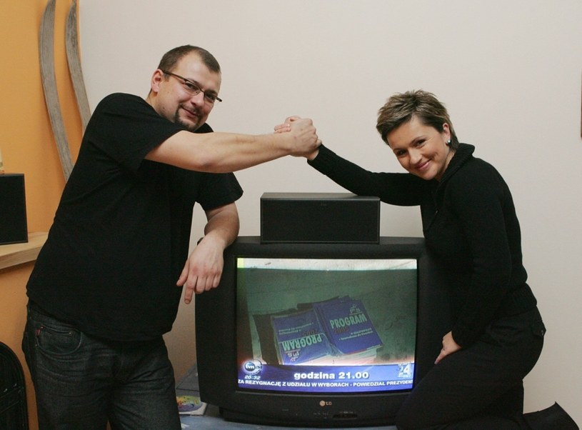 Beata Tadla z drugim mężem, zdjęcie archiwalne /Mirek Noworyta / Agencja SE /East News