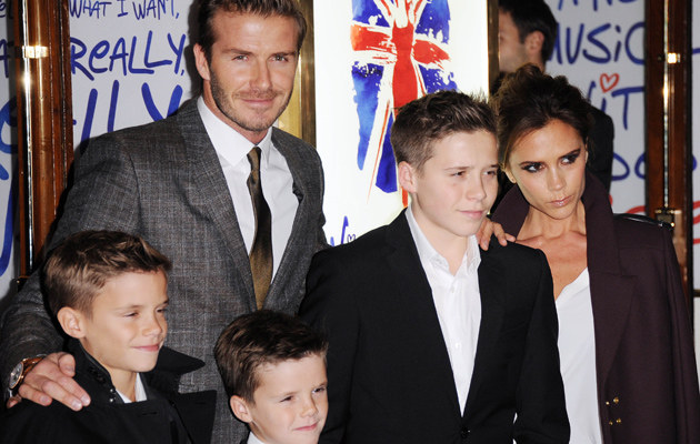 Beckhamowie z synami /Stuart C. Wilson /Getty Images