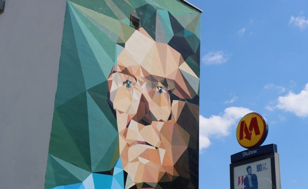 Beksiński na nowym muralu. Wybitny malarz spogląda na Mokotów [ZDJĘCIA]