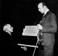 Béla Bartók (z lewej) i Joseph Szigeti /Encyklopedia Internautica